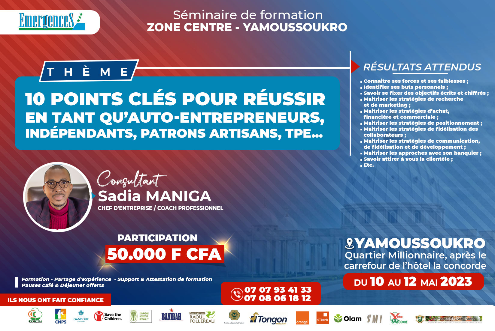 Yamoussoukro – 10 Points clés pour réussir en tant que auto-entrepreneur