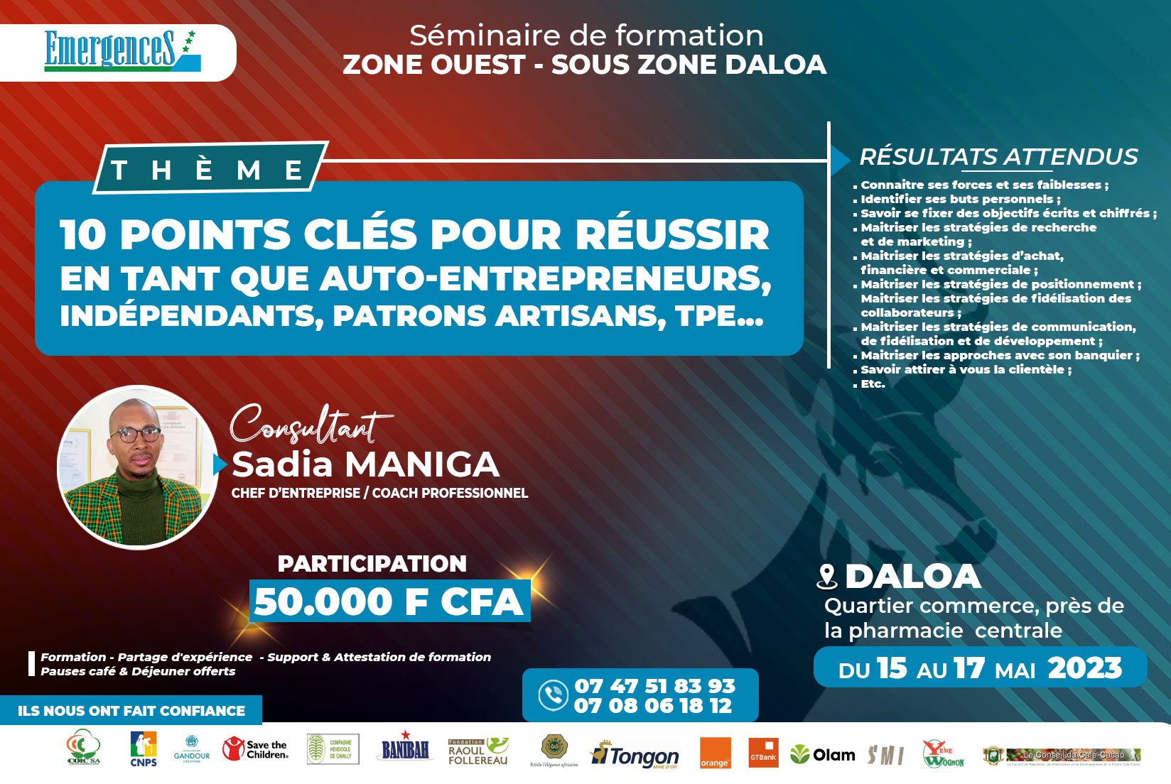 Daloa – 10 Points clés pour réussir en tant que auto-entrepreneur